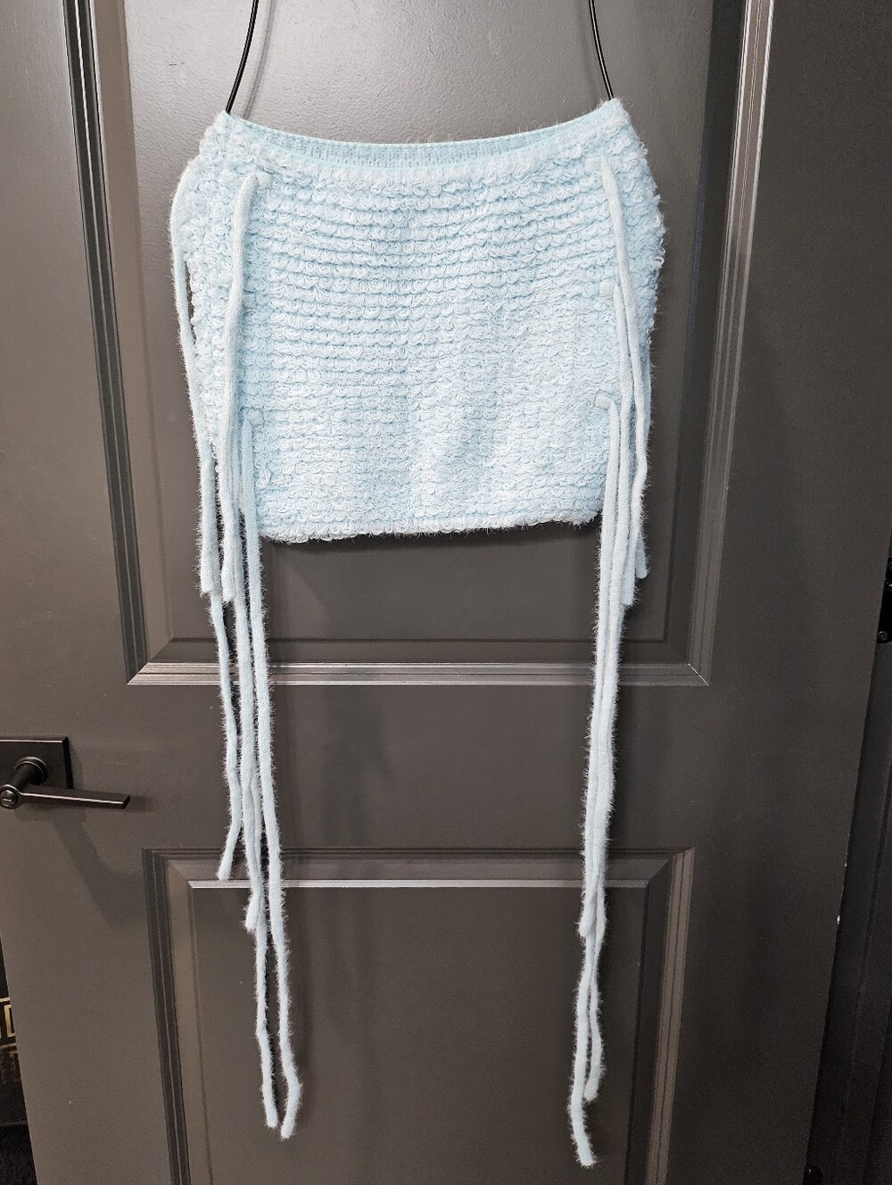 Blue Fuzzy Skirt
